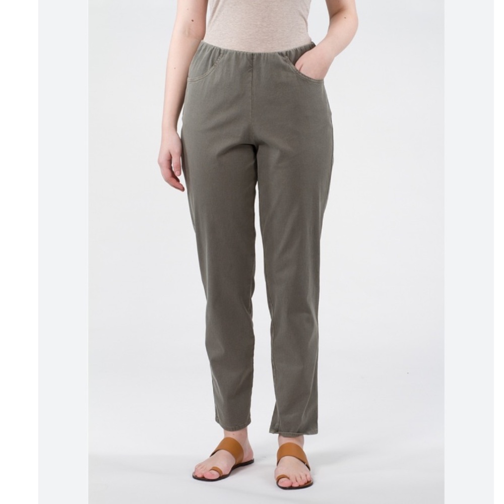 Oska Pull-on steel Gray Pants Cotton Blend Lagenlook women 8/10‎ 214